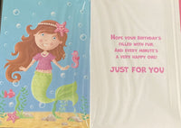 2 Girl Birthday mermaid green tail