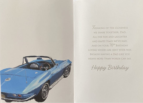 Dad 70 Birthday - Car – Cards Delights