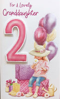 Granddaughter 2 Birthday girl and balloons
