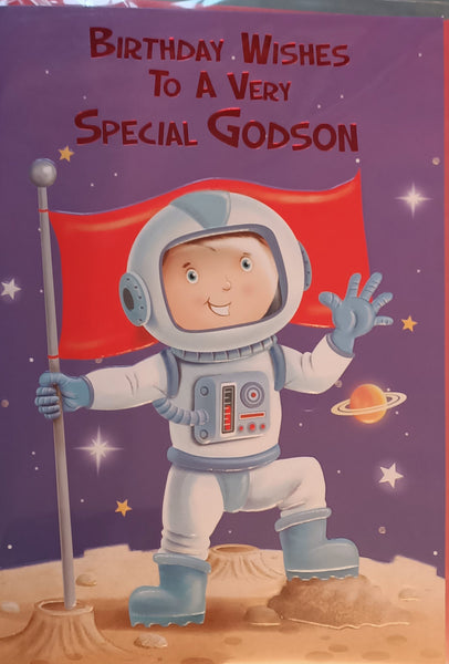 Godson Birthday - Astronaut flag