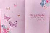 Granddaughter Birthday - Large 8 Page flowers