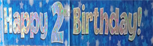 2  Birthday Blue Banner