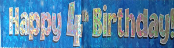 4 Birthday Blue Banner