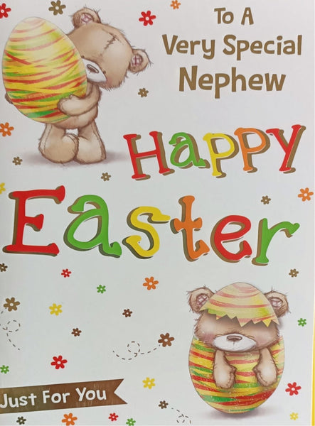 Easter Nephew - Cute teddy holding egg