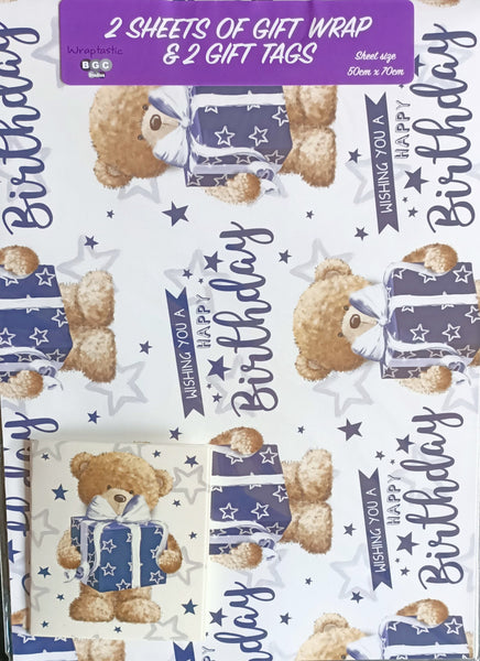 Male Wrapping Paper - Cute Happy birthday