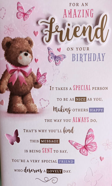 Friend Birthday - Cute 8 page butterfly