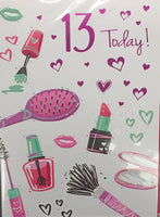 13 Girl Birthday - Make Up & Hairbrush