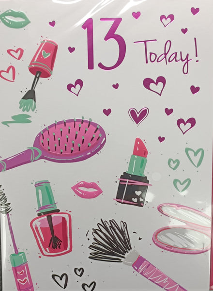 13 Girl Birthday - Make Up & Hairbrush