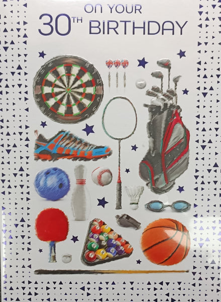 30 Birthday Male- Sports Dart Board
