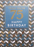 75 Male Birthday - Stripes