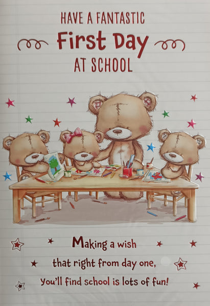 1st Day At School - Bears At Table
