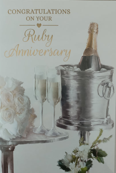 Ruby Wedding - Champagne In Bucket
