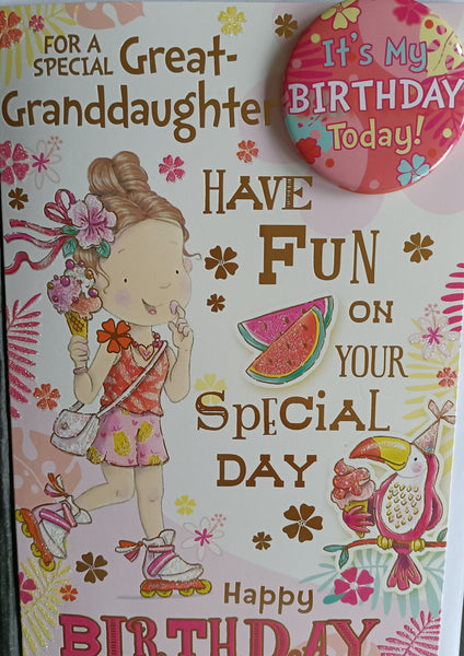 Great Granddaughter Birthday - Badged Ice Cream