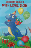 Son Birthday - Blue Dinosaur