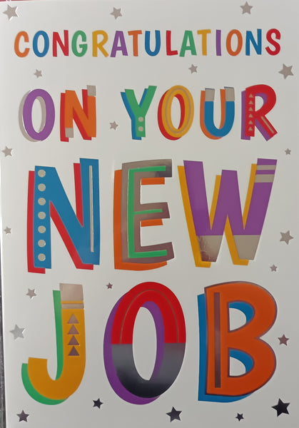 New Job - Multi Coloured Congratulations