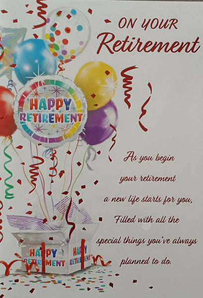 Retirement - Balloons On Left