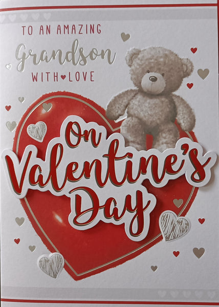 Valentine's Grandson - Bear With Red Heart