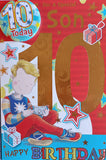 Son 10 Birthday - Badged Red