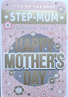 Mother’s Day Step Mum - Pink & Grey Circle