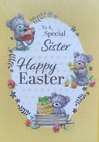 Easter Sister- 3 Grey Bears Happy