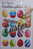 Easter Goddaughter - Multi Coloured Eggs Happy