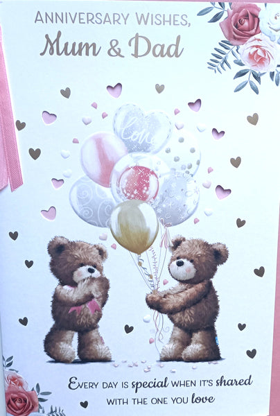 Mum & Dad Anniversary - Cute Balloons