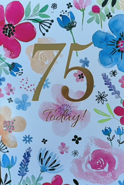75 Birthday Female- flowers window sill