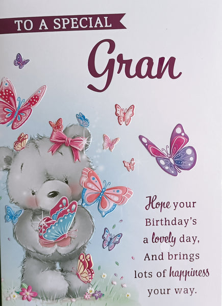 Gran Birthday - Cute Bear On Left