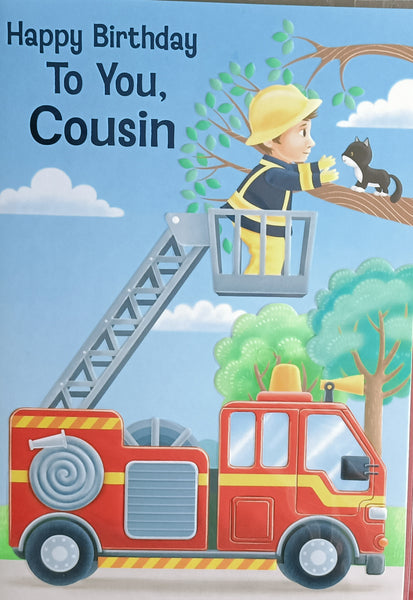 Cousin Birthday - Fireman On Ladder