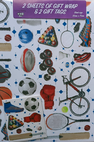 Male Wrapping Paper - Sports