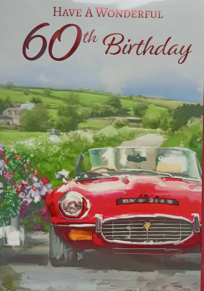 60 Birthday Male - Red Car