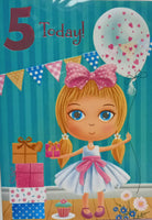 5 Girl Birthday - Balloon & Gifts