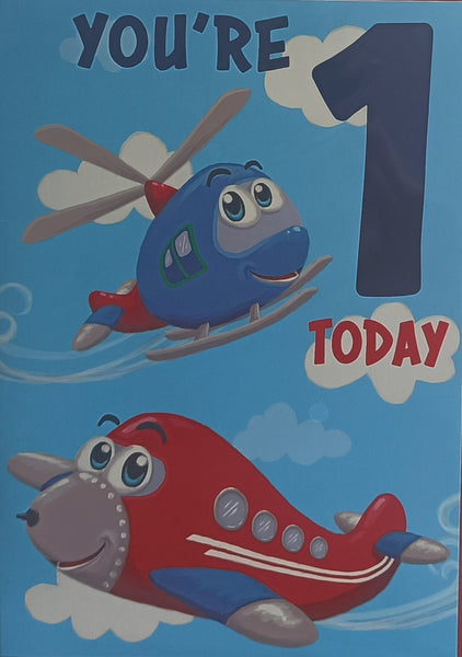 1 Boy Birthday - Plane & Helicopter