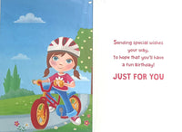 8 Girl Birthday - Girl On Bike