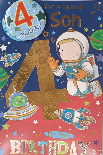 Son 4 Birthday - Badged Astronaut