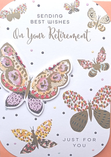 Retirement - Orange & Gold Butterflies