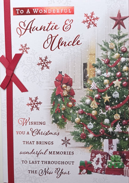 Auntie & Uncle Christmas - Tree & Words