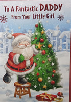 Daddy From Little Girl Christmas - Santa & Tree