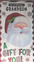 Grandson Christmas - Money Wallet Santa's Face