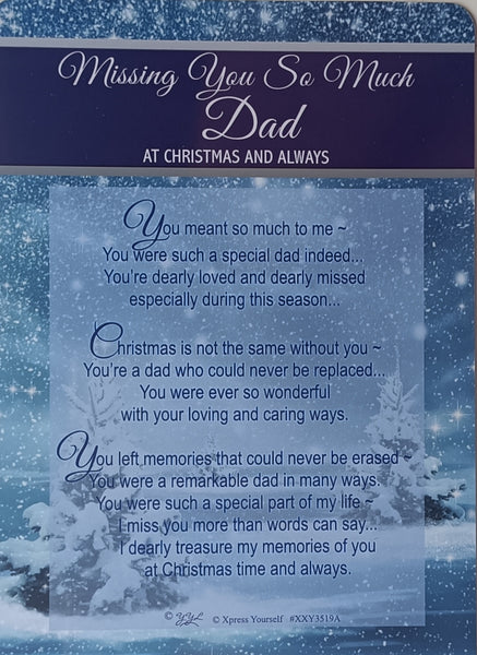 Dad Christmas Grave card