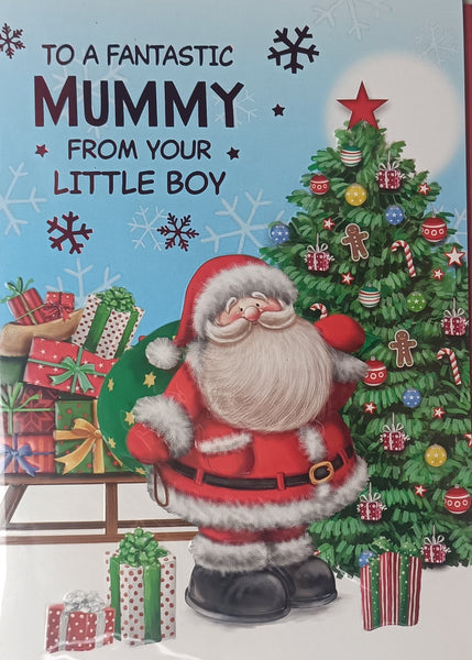 Mummy From Little Boy Christmas - Santa With Tree & Gifts