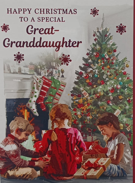 Great Granddaughter Christmas - Children & Tree