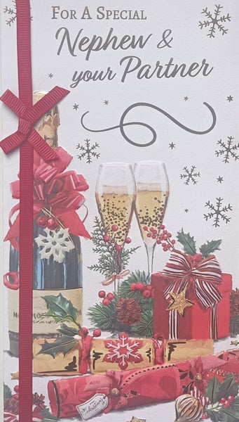 Nephew & Partner Christmas - Slim Champagne & Gifts