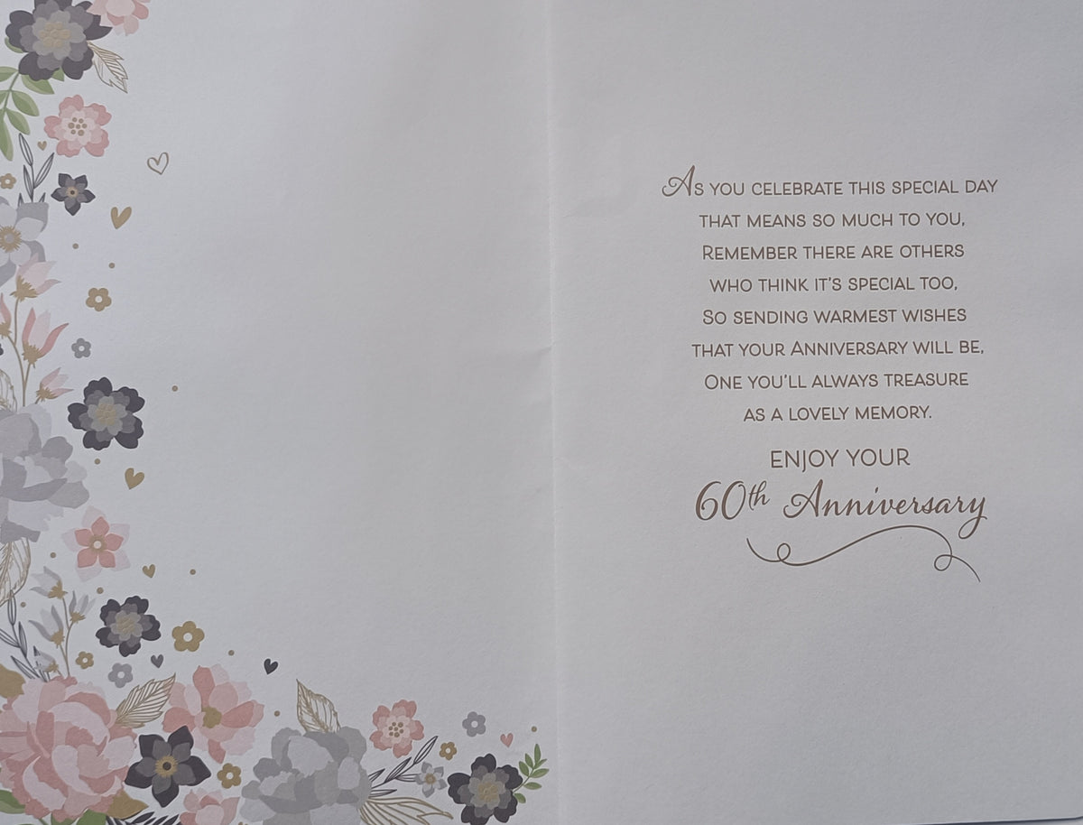 Diamond Wedding Anniversary - Flowers & Words – Cards Delights