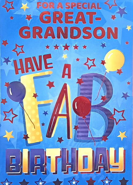Great Grandson Birthday - Fab Birthday