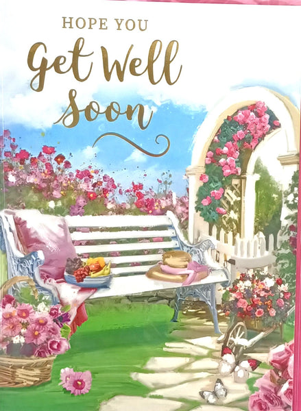 Get Well Soon - Bench & Butterflies