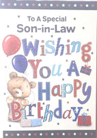 Son In Law Birthday - Cute Boxes & Balloons Wishing