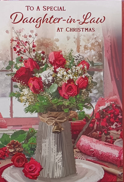 Daughter In Law Christmas - Red Flowers Special