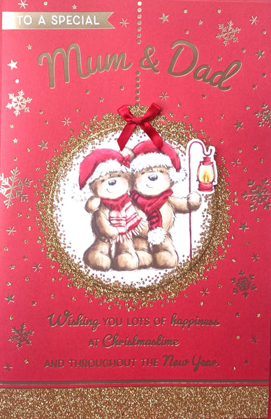 Mum & Dad Christmas - Large 8 Page Cute Bauble