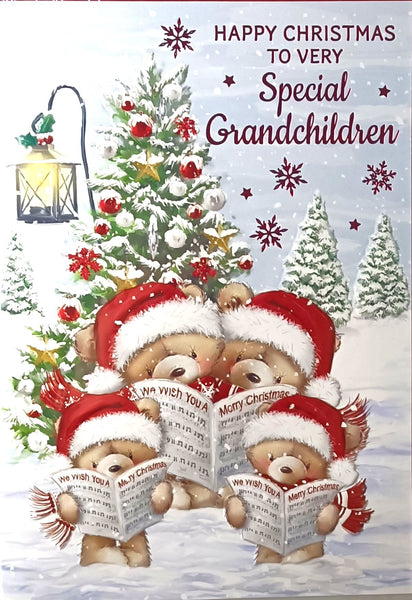 Grandchildren Christmas - Cute Carol Books & Lantern